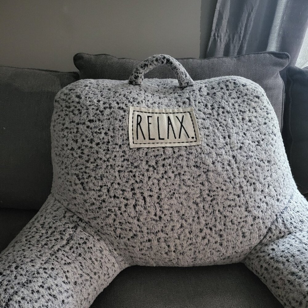 Rae Dunn "RELAX" back pillow